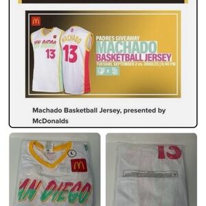 San Diego padres basketball jersey manny Machado